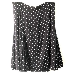Classiques Entier black white polka dots skirt.